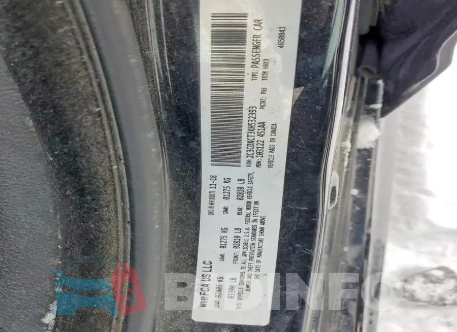 2C3CDXCT3KH532393 Photo# 11
