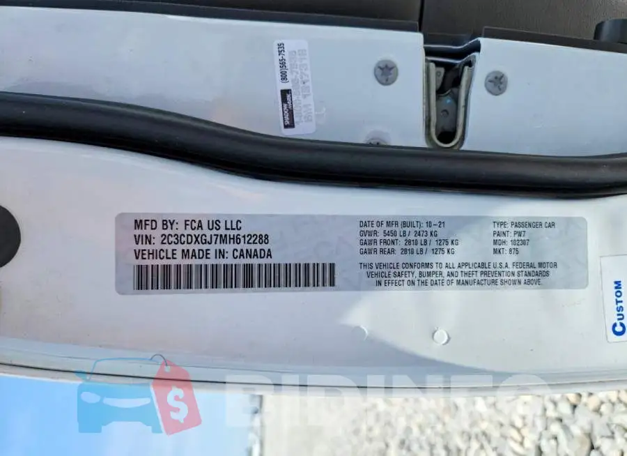 2C3CDXGJ7MH612288 Photo# 13