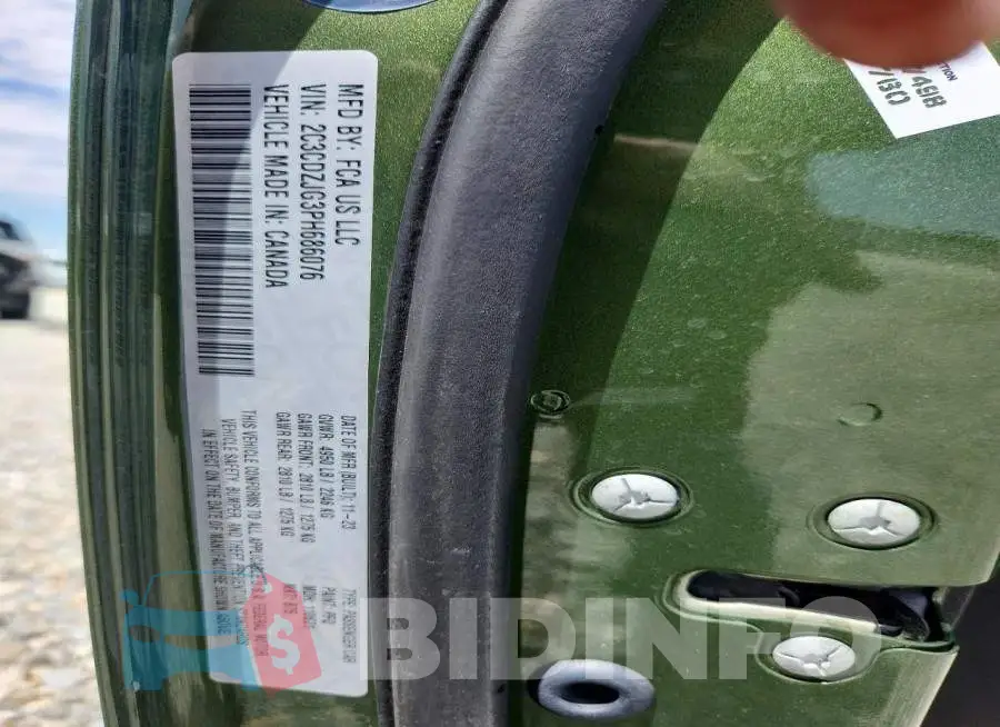 2C3CDZJG3PH686076 Photo# 12