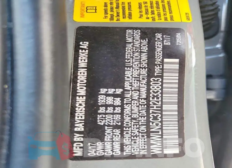 WMWLN5C37H2E33803 Photo# 13