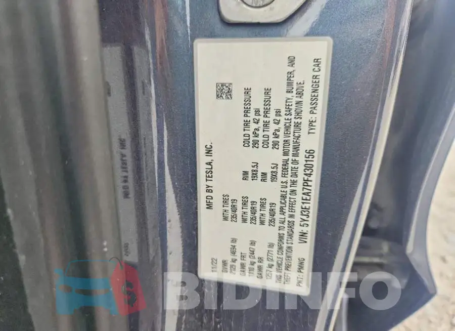 5YJ3E1EA7PF430156 Photo# 12