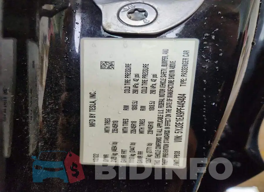 5YJ3E1EA9PF449484 Photo# 12
