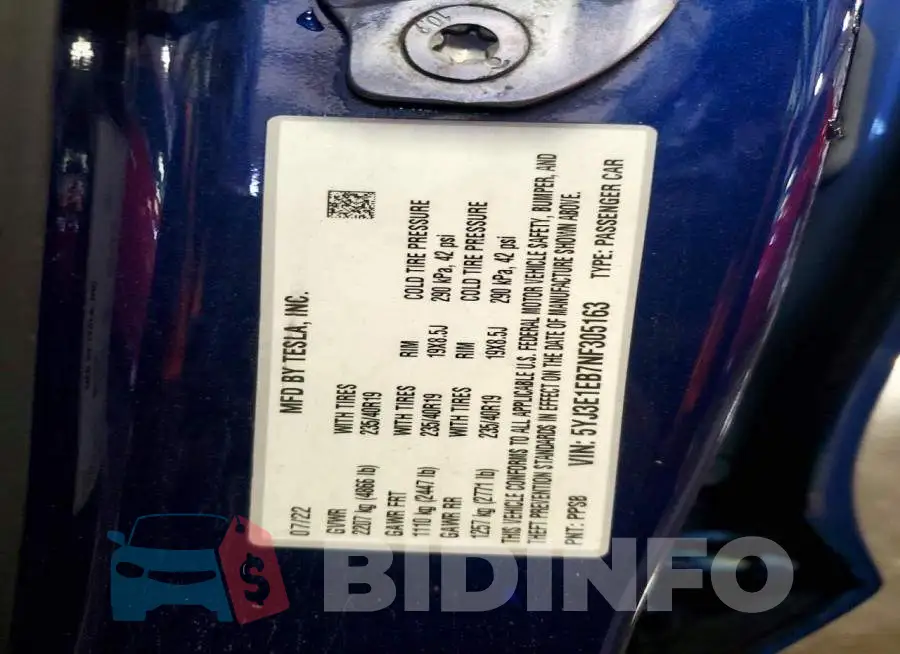 5YJ3E1EB7NF305163 Photo# 12