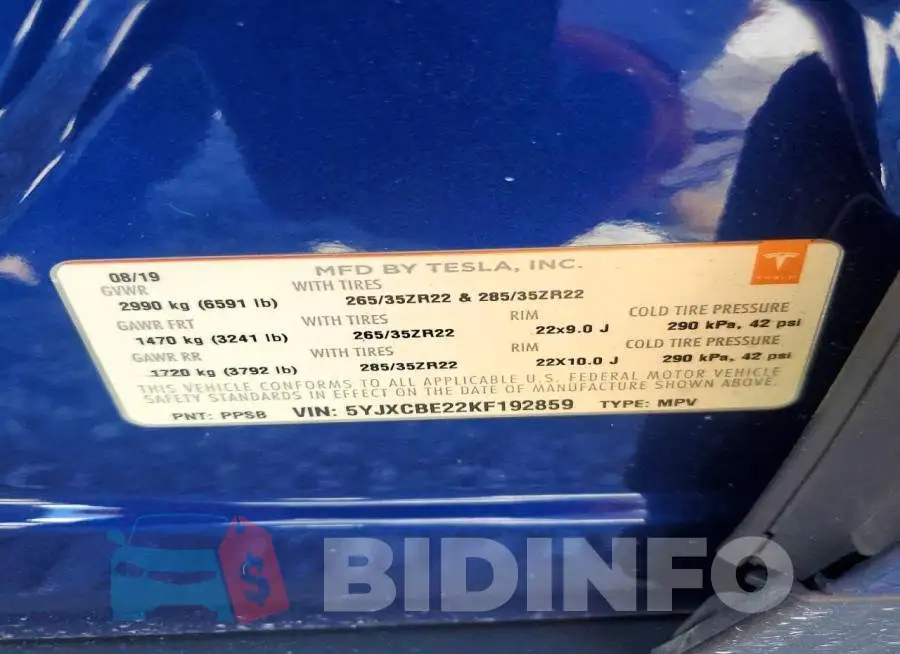 5YJXCBE22KF192859 Photo# 14