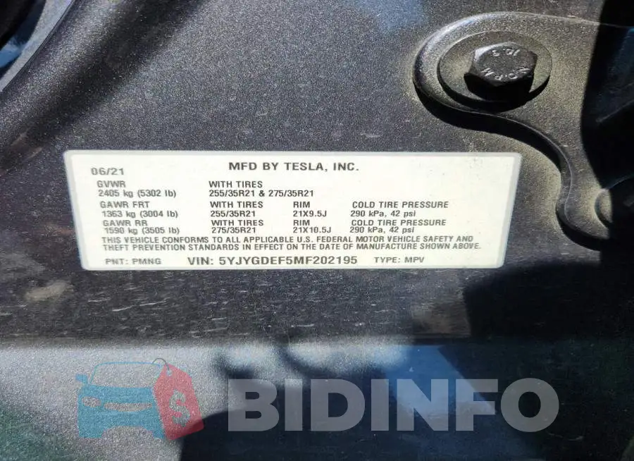 5YJYGDEF5MF202195 Photo# 12
