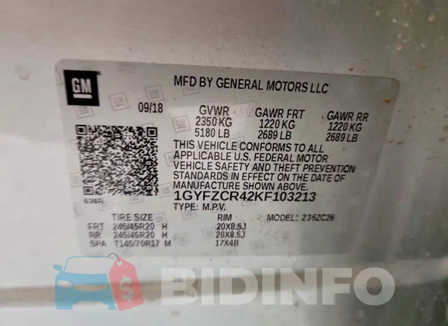 1GYFZCR42KF103213 Photo# 13