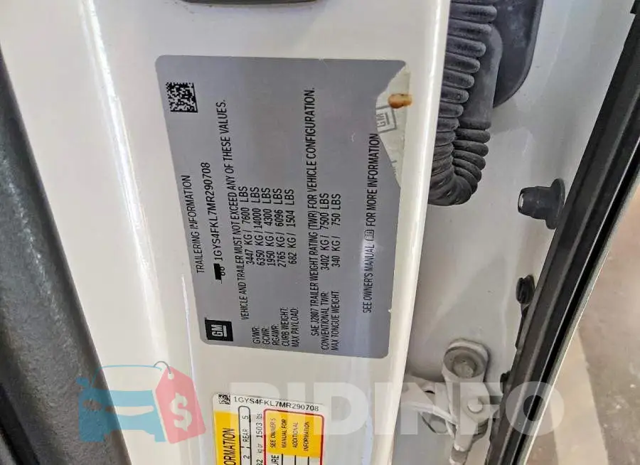 1GYS4FKL7MR290708 Photo# 13