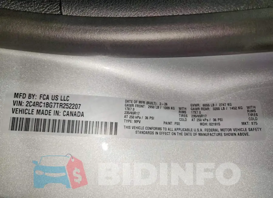2C4RC1BG7TR252207 Photo# 13
