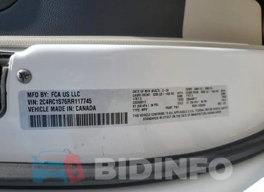 2C4RC1S76RR117745 Photo# 14