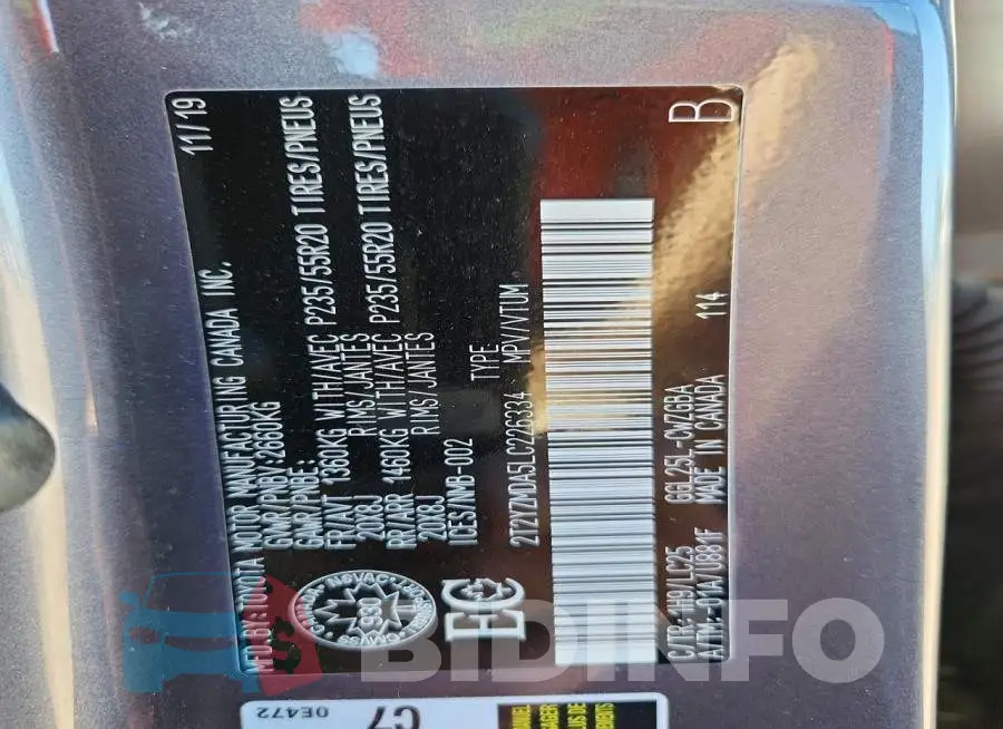 2T2YZMDA5LC226334 Photo# 13