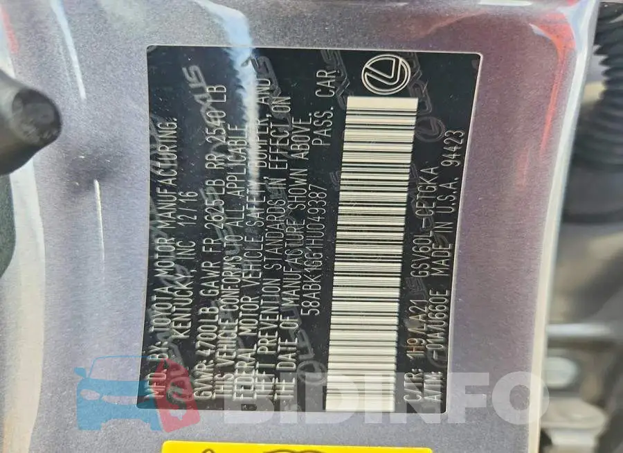 58ABK1GG1HU049387 Photo# 12
