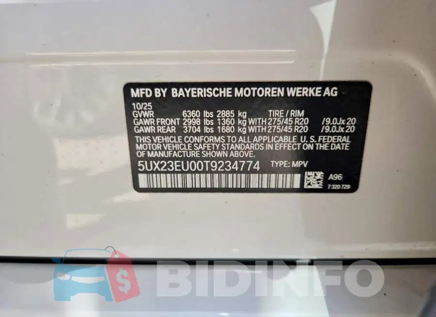 5UX23EU00T9234774 Photo# 13