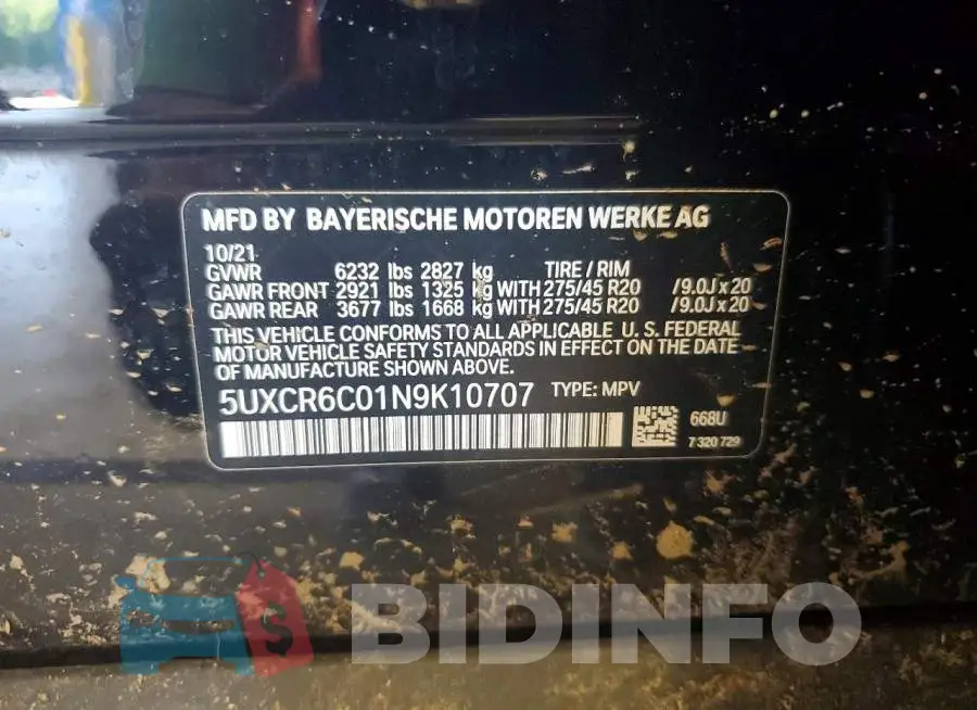5UXCR6C01N9K10707 Photo# 13