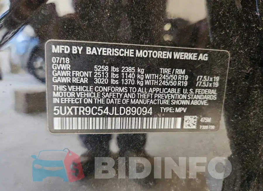 5UXTR9C54JLD89094 Photo# 13