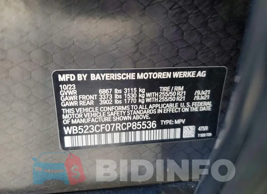 WB523CF07RCP85536 Photo# 13