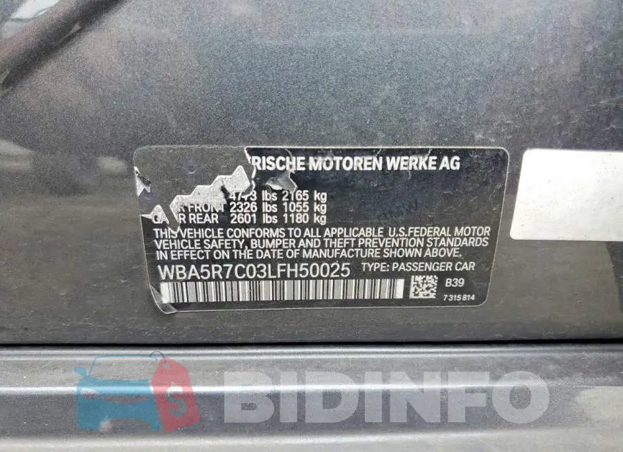 WBA5R7C03LFH50025 Photo# 13