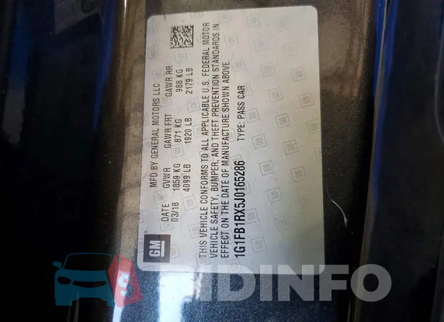 1G1FB1RX5J0165286 Photo# 12