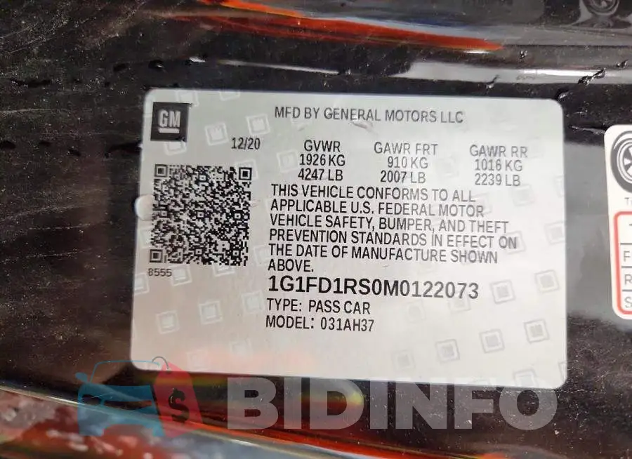 1G1FD1RS0M0122073 Photo# 12