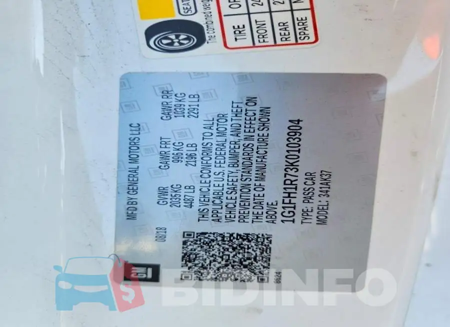 1G1FH1R73K0103904 Photo# 12