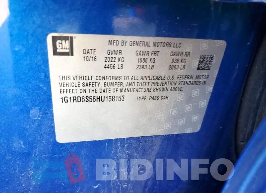 1G1RD6S56HU158153 Photo# 12