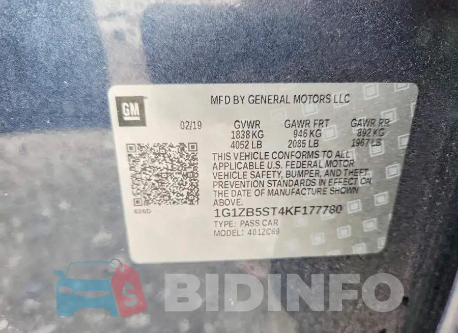 1G1ZB5ST4KF177780 Photo# 12