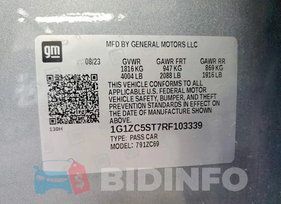 1G1ZC5ST7RF103339 Photo# 12