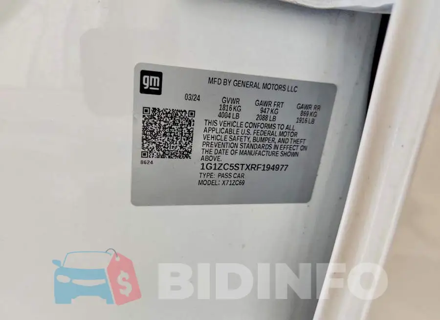 1G1ZC5STXRF194977 Photo# 12