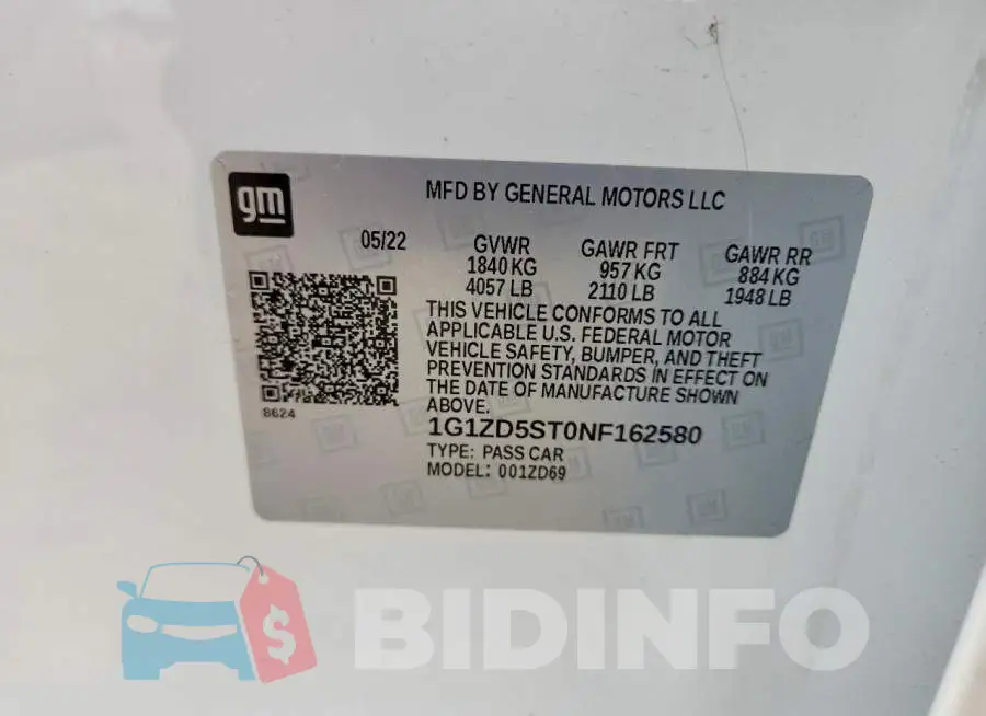 1G1ZD5ST0NF162580 Photo# 12