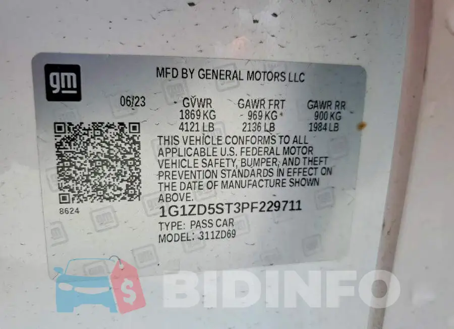 1G1ZD5ST3PF229711 Photo# 12