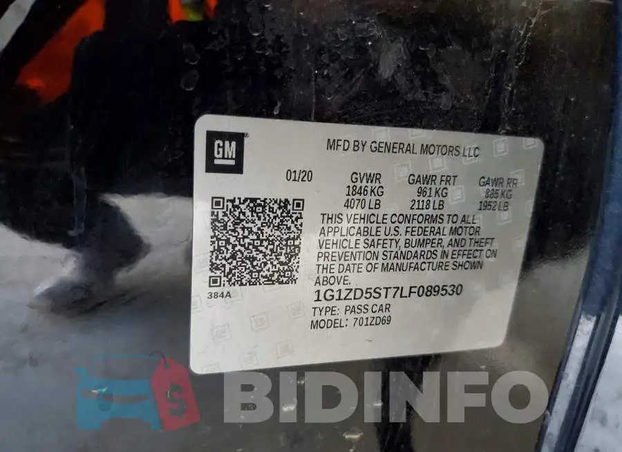 1G1ZD5ST7LF089530 Photo# 12