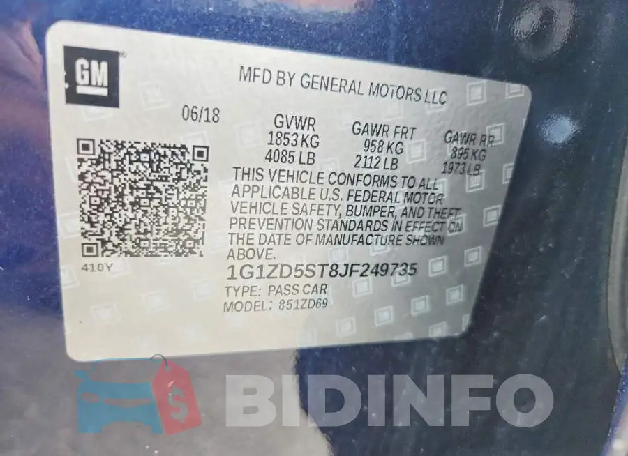 1G1ZD5ST8JF249735 Photo# 12