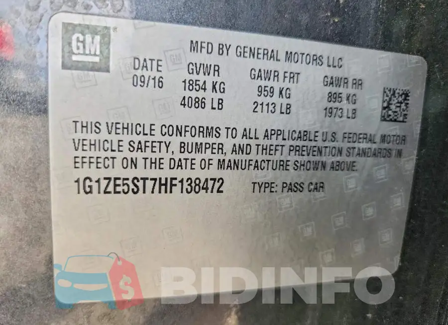 1G1ZE5ST7HF138472 Photo# 12