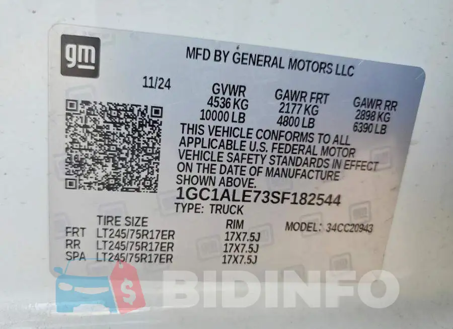 1GC1ALE73SF182544 Photo# 12