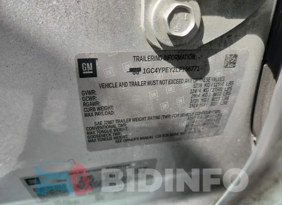 1GC4YPEY2LF156771 Photo# 13