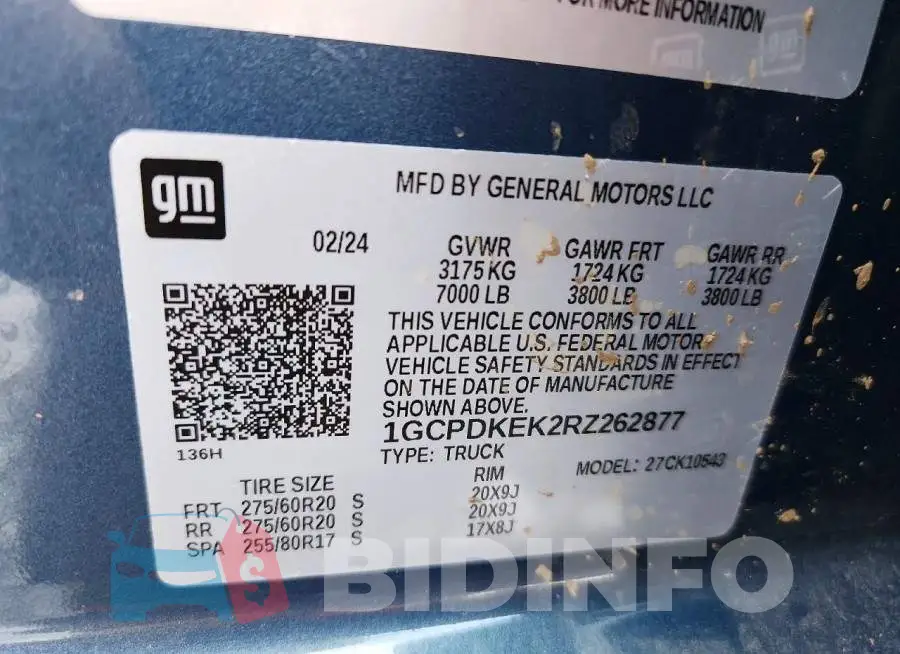 1GCPDKEK2RZ262877 Photo# 12