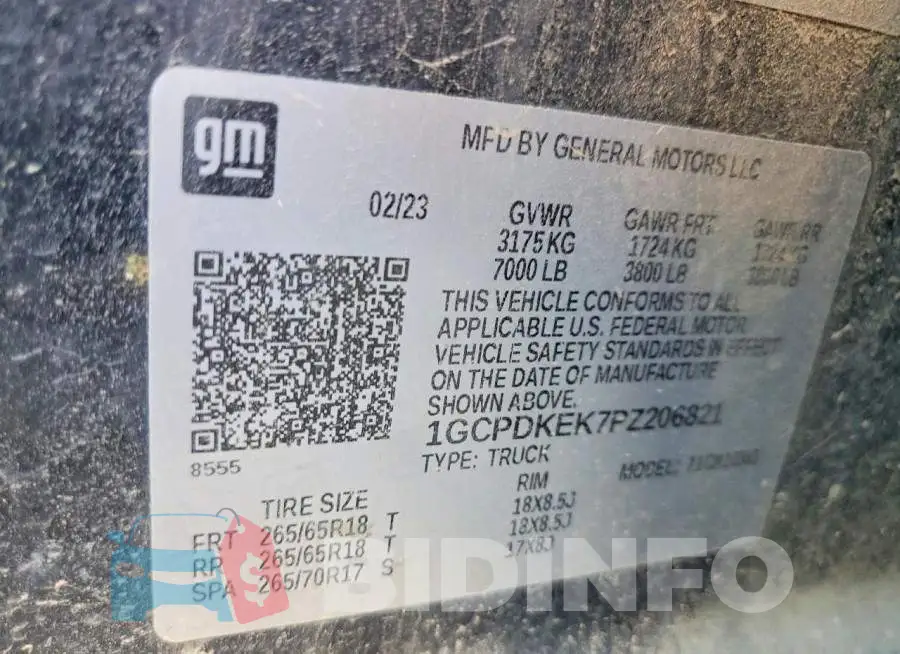 1GCPDKEK7PZ206821 Photo# 12