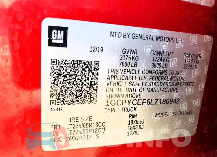 1GCPYCEF6LZ186942 Photo# 12