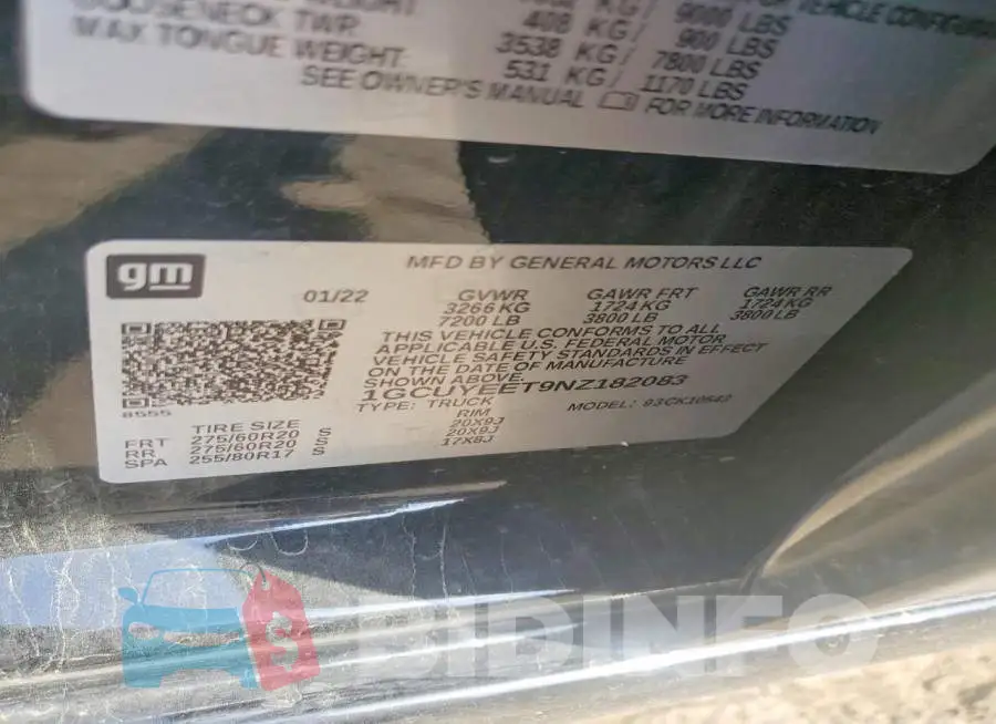 1GCUYEET9NZ182083 Photo# 12