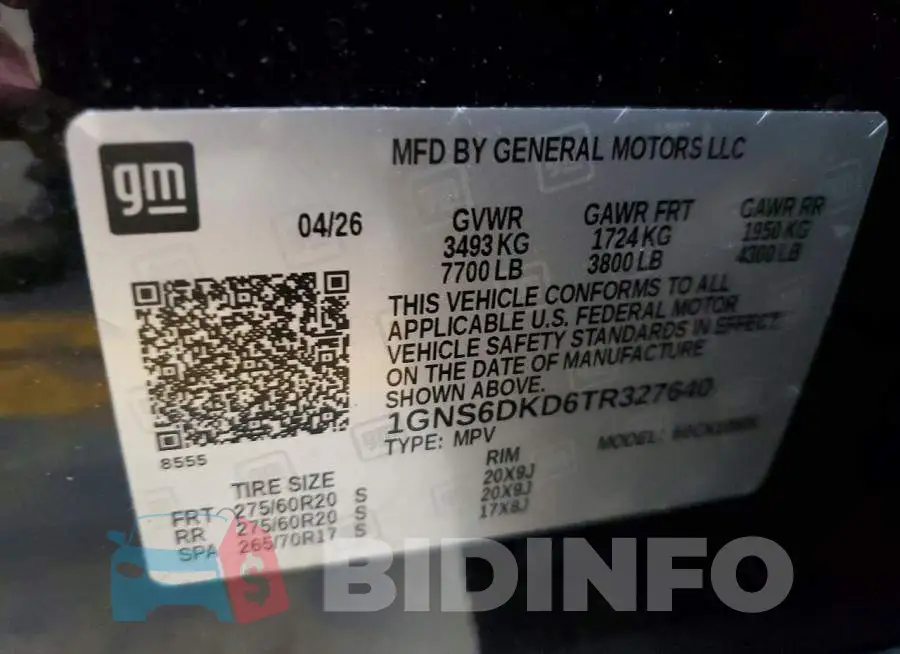 1GNS6DKD6TR327640 Photo# 13