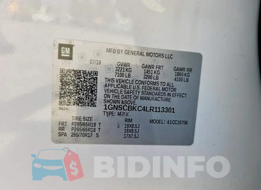1GNSCBKC4LR113301 Photo# 13