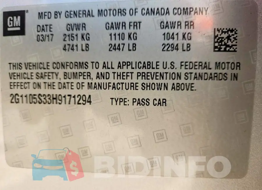 2G1105S33H9171294 Photo# 13