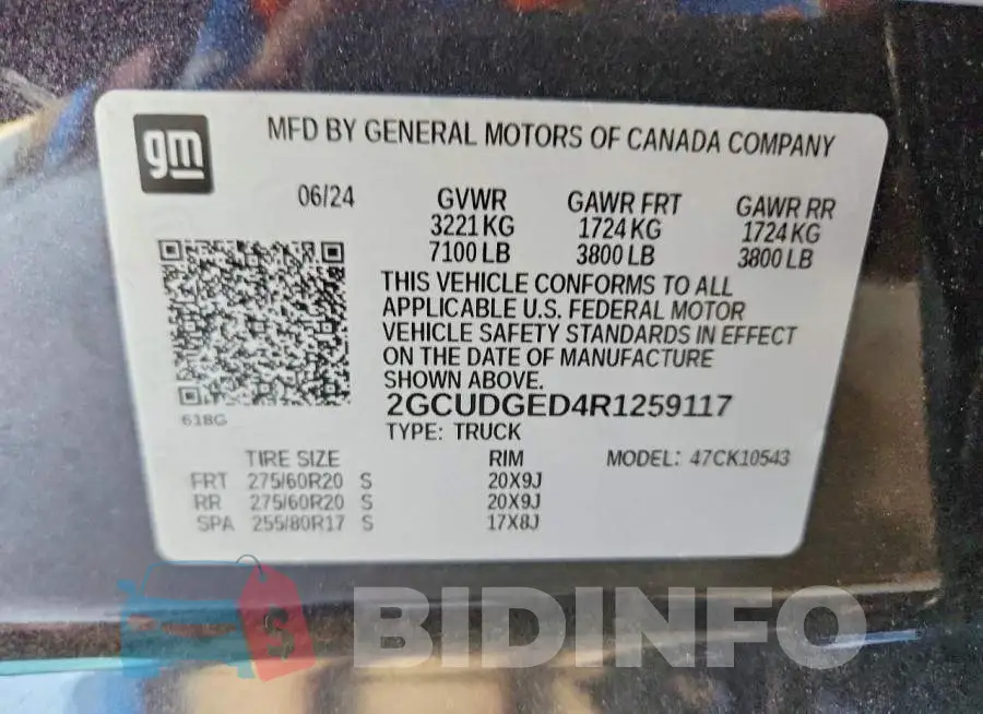 2GCUDGED4R1259117 Photo# 13