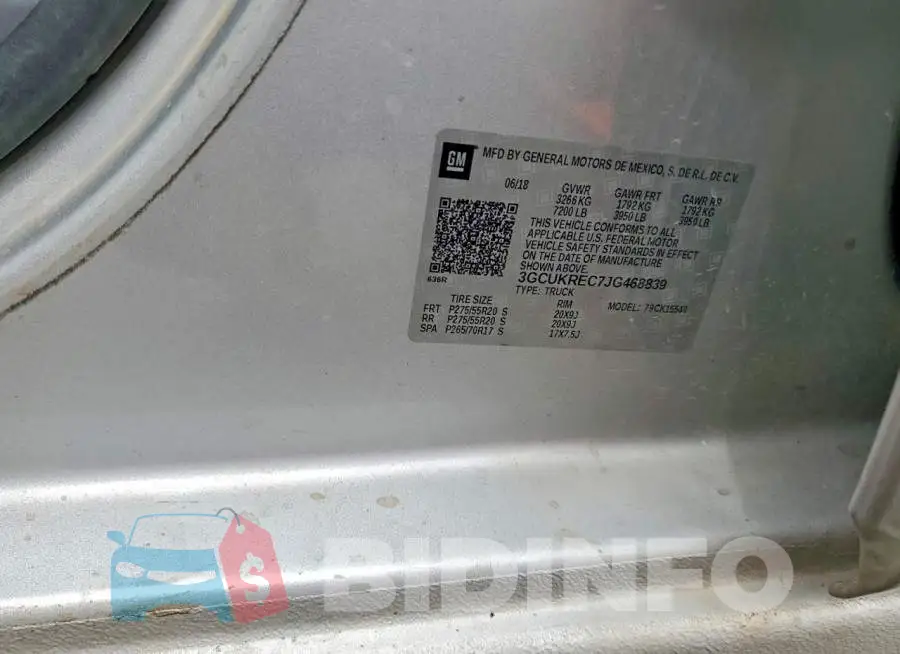 3GCUKREC7JG468839 Photo# 13