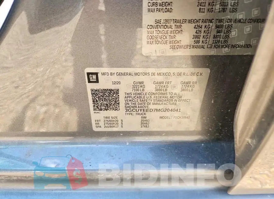3GCUYEED7MG204041 Photo# 12