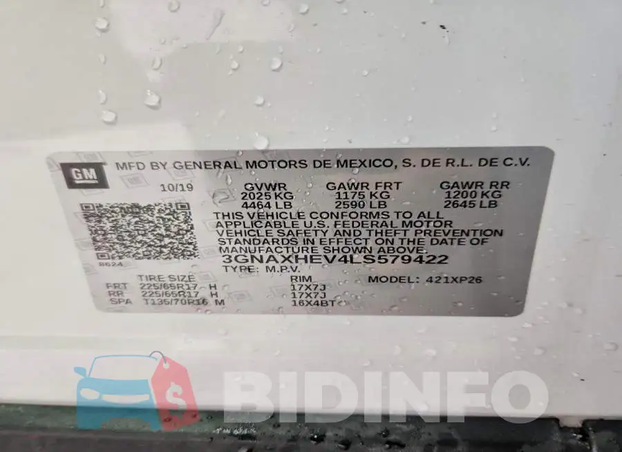 3GNAXHEV4LS579422 Photo# 14