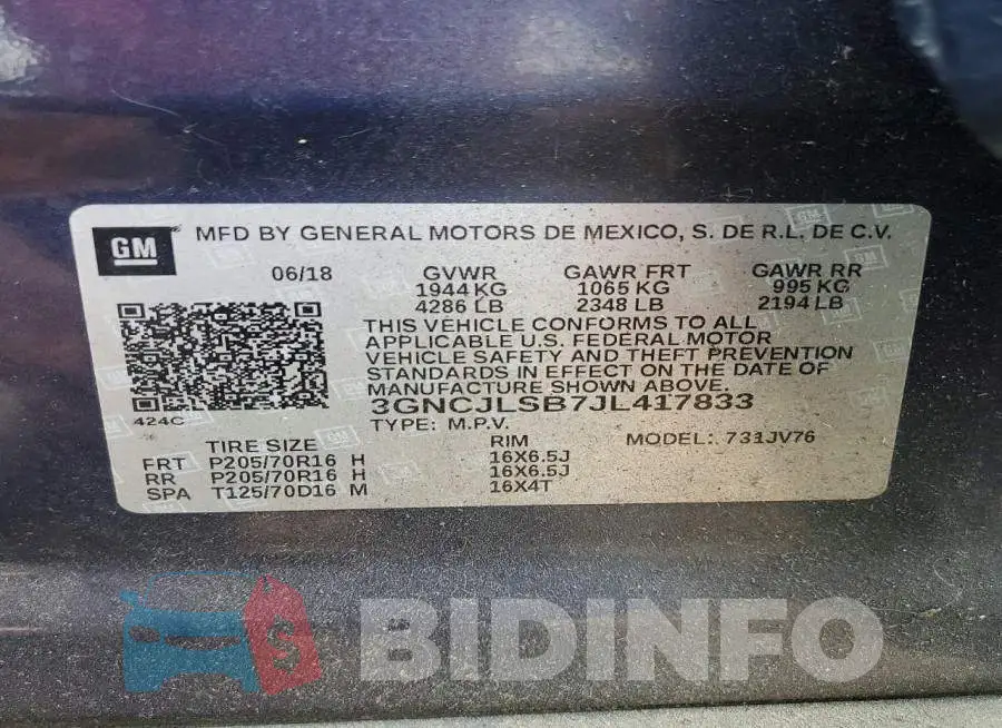 3GNCJLSB7JL417833 Photo# 12