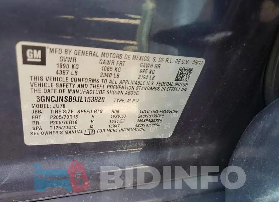 3GNCJNSB9JL153820 Photo# 12