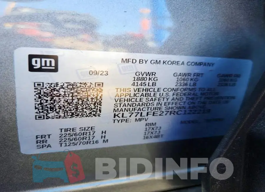 KL77LFE27RC122219 Photo# 13