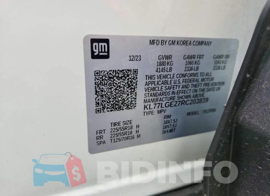 KL77LGE27RC203839 Photo# 13