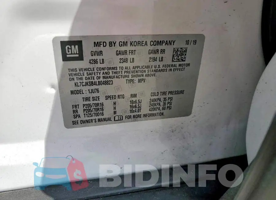 KL7CJKSB4LB048823 Photo# 13
